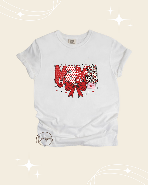 Valentine Mama coquette bow t-shirt