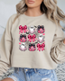 Pink bow and goes sweatshirt
