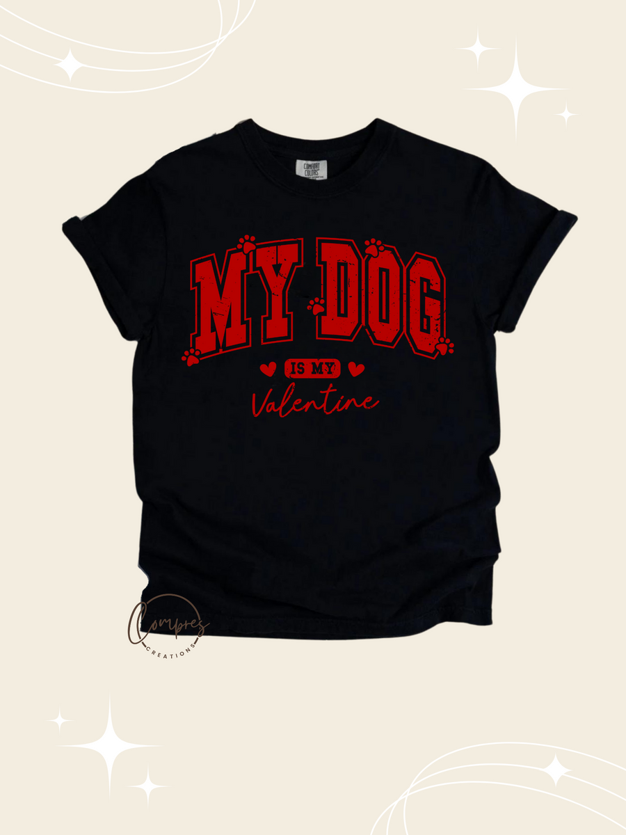 My dog is my Valentine t-shirt