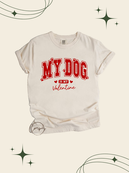 My dog is my Valentine t-shirt