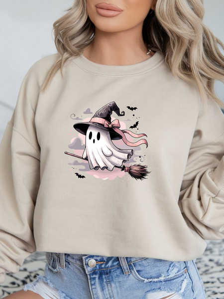 Cute pink Ghost Sweatshirt